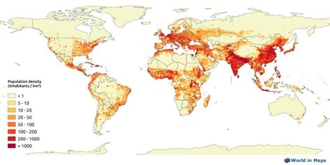 Population density - World in maps