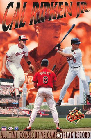 Cal Ripken Jr. All-Time Consecutive Game Record Baltimore Orioles Post – Sports Poster Warehouse