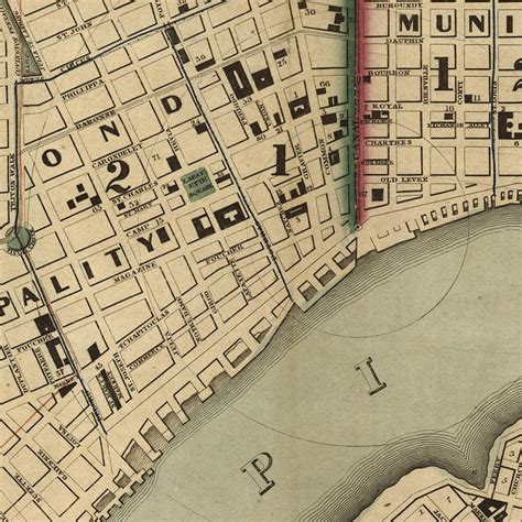 Old New Orleans Map