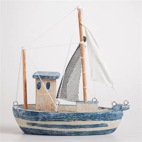 Wood Fishing Boat Decor | World Market | Boat decor, Boat, Driftwood crafts