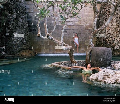 Spa pool at The Four Seasons Resort, Jimbaran, Bali, Indonesia, Southeast Asia, Asia Stock Photo ...