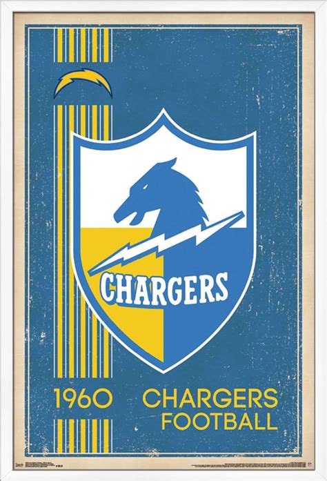 NFL Los Angeles Chargers - Retro Logo 17 Wall Poster, 22.375" x 34 ...