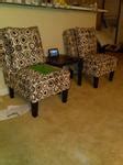 Handy Living Dani Armless Accent Chair, Set of 2, Geometric Circles - Walmart.com