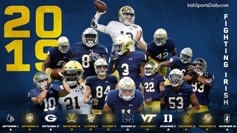 Wallpaper | 2019 Notre Dame Football Schedule | Irish Sports Daily