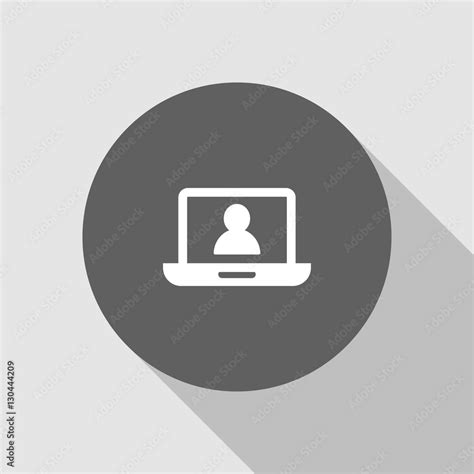 laptop user icon vector Stock Vector | Adobe Stock