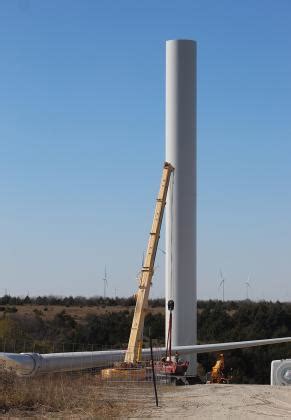 Wind turbine construction process nearing completion | Backroads News ...