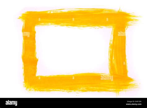 Yellow paint frame Stock Photo - Alamy