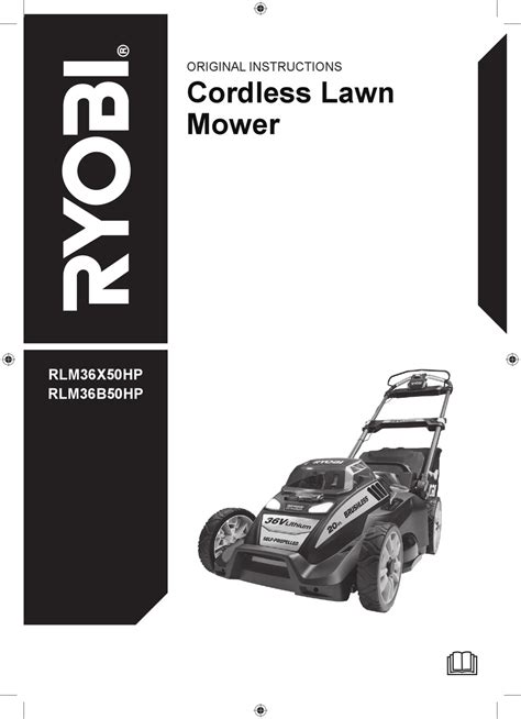 RYOBI RLM36X50HP ORIGINAL INSTRUCTIONS MANUAL Pdf Download | ManualsLib