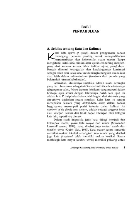 Konjungsi koordinatif dan subordinatif lintas bahasa