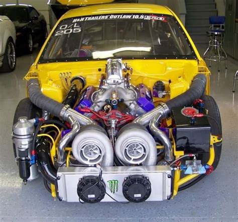 Two turbos. No waiting...... | Custom cars, Drag racing cars, Car engine