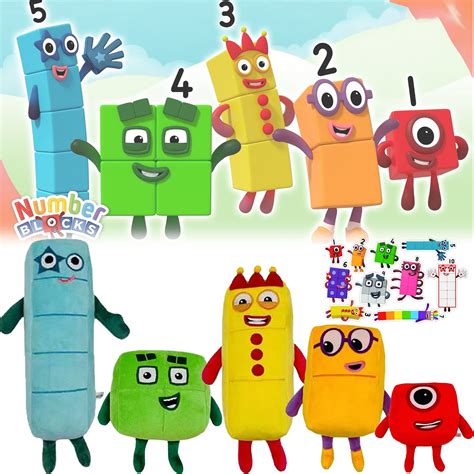 Buy Numberblocks Plush Toys, Number Blocks Toys TV Show Plush, 5pcs Cute Numberblocks Plush Doll ...