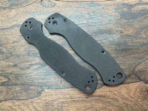 Spyderco Paramilitary 2 Scales - Authentic Black G-10 BLK6 - New | #4574248596