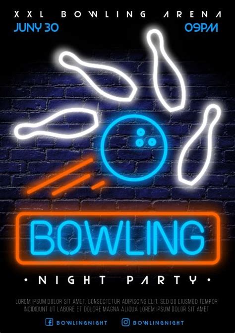 BOWLING POSTER | Bowling, Graphic design lessons, Poster design inspiration