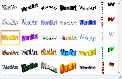 Apply a Different WordArt Style to Existing WordArt Text : WordArt « Shape Picture WordArt ...