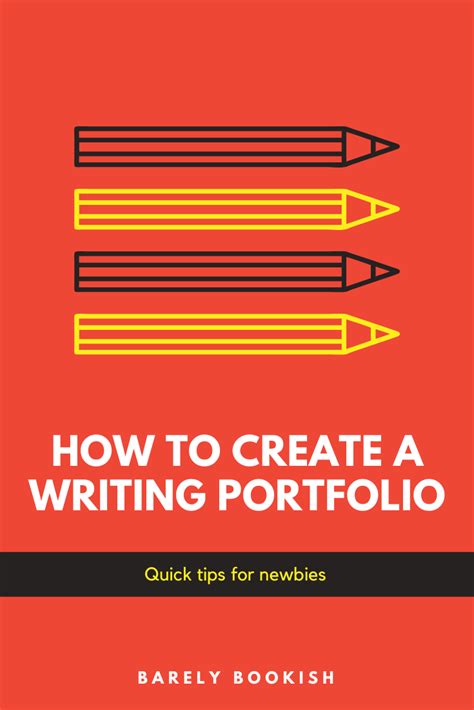 How to Create a Writing Portfolio | Barely Bookish | Writing portfolio, Writing, Writing tips