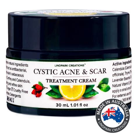 CYSTIC ACNE & SCAR Treatment Cream Organic Tea Tree Oil | Etsy