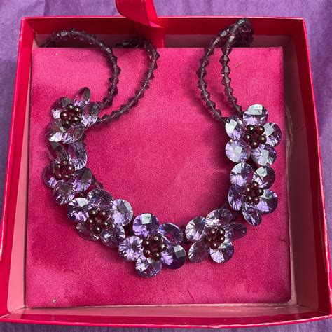 Vintage Butler and Wilson Lilac/purple Crystal Necklace - Etsy