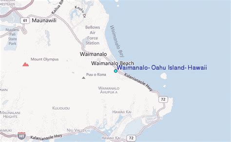 Waimanalo, Oahu Island, Hawaii Tide Station Location Guide