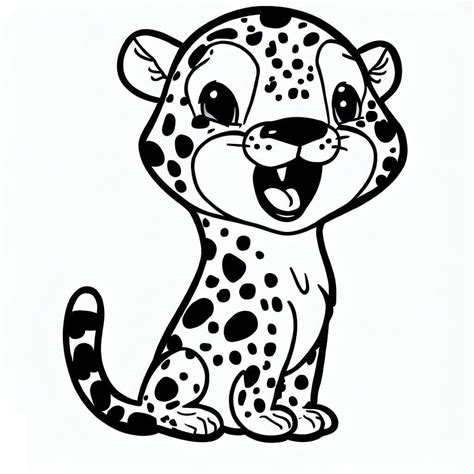 Baby Cheetah coloring page - Download, Print or Color Online for Free