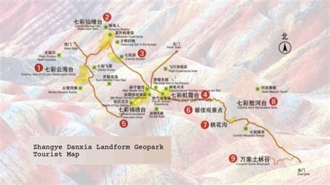 Zhangye National Geopark Map