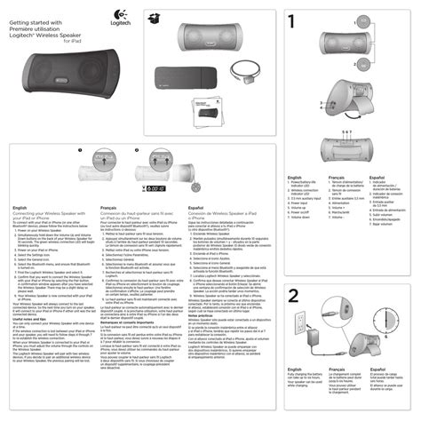 LOGITECH WIRELESS SPEAKER GETTING STARTED WITH Pdf Download | ManualsLib