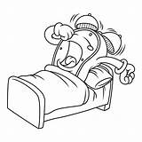 Premium Vector  Coloring Illustration Of Yawning Cartoon alarm Clock sketch template