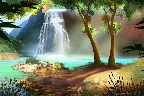 Anime Waterfall Wallpapers - Top Free Anime Waterfall Backgrounds - WallpaperAccess