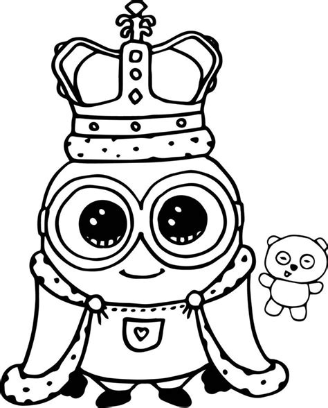 Minion Coloring Pages Bob Kleurplaten, Minion Patroon, Disney Tekenen ...