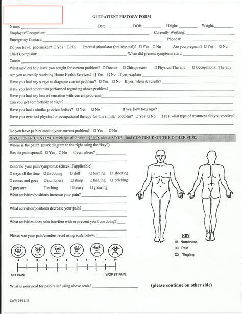 Printable Physical Therapy Evaluation Form Pdf - Printable Word Searches