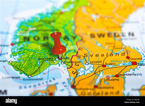 Oslo Norway map Stock Photo - Alamy