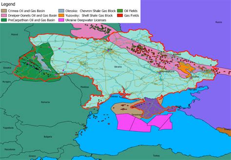 A map of Ukraine’s proven oil and gas reserves,... - Maps on the Web