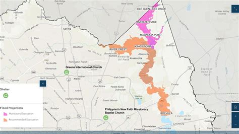 Harris County evacuation map: Residents along San Jacinto River urged ...