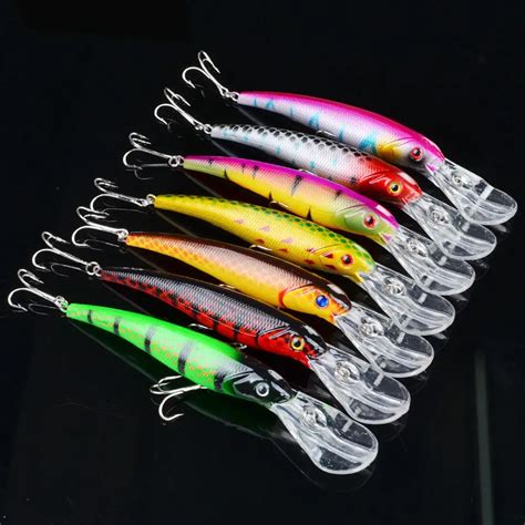 7Pcs Saltwater Plastic Fishing lures Leurre Peche Deep sea Fishing Tackle Strong Duty Hook Bass ...