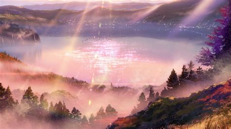 Lake Itomori by Makoto Shinkai in "Your Name" : r/ImaginaryLandscapes