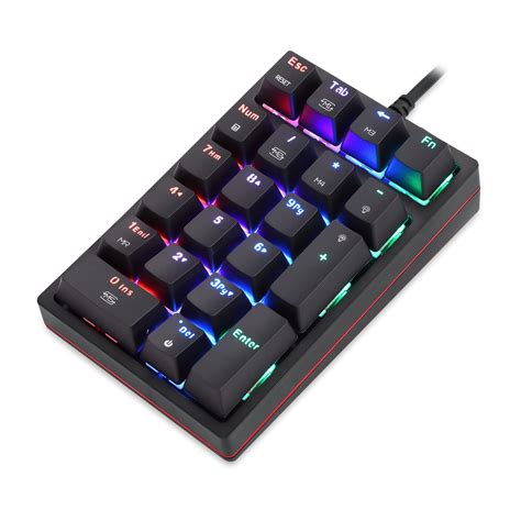 Buy MOTOSPEED Macro Mechanical Numeric Keypad USB Wired 21 Keys Mini Numpad Portable Keypad RGB ...