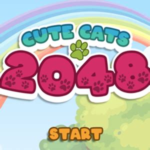 🕹️ Play Cute Cats 2048 Game: Free Online 2048 Tile Merging Video Game for Kids & Adults