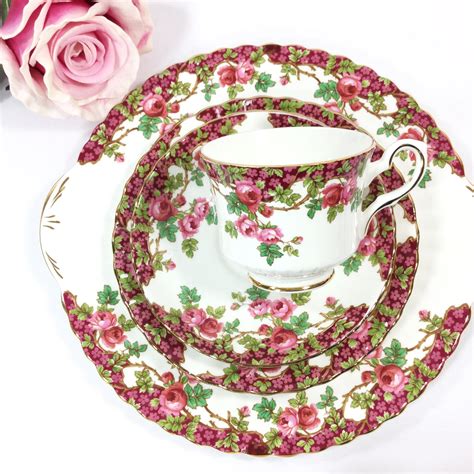 21 Pc Royal Stafford English Tea Set, Olde English Garden Tea Set ...