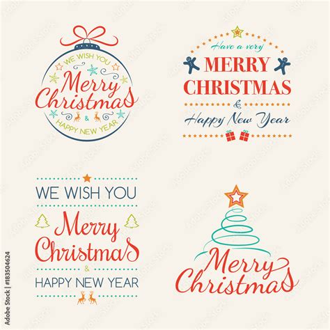 Merry Christmas - calligraphy with ornaments. Vector. Stock Vector ...