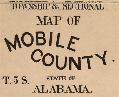 Mobile County Alabama 1895 Old Wall Map With Landowner Names - Etsy