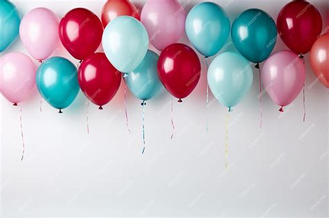 Premium AI Image | Birthday balloons decoration on white background