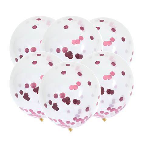 Pink Confetti Balloons 6 Pack | Hobbycraft