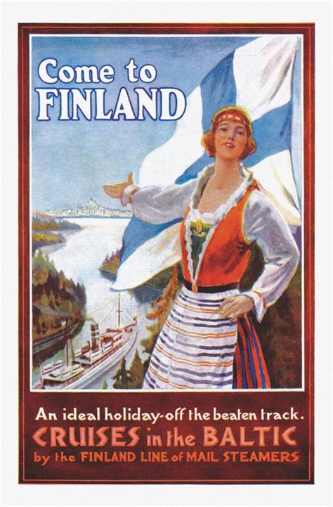 Come to Finland – The Finnish Maiden, Postcard - Come to Finland