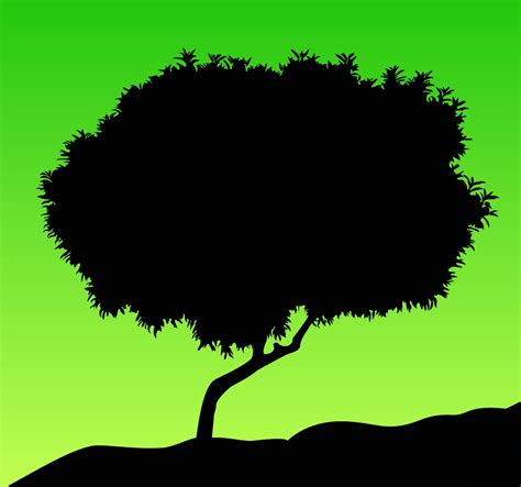 Tree Silhouette Vector Vector Art & Graphics | freevector.com