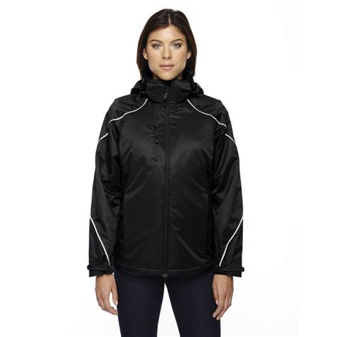 North End Women's Black Angle 3-In-1 Jacket with Bonded Fleece Liner