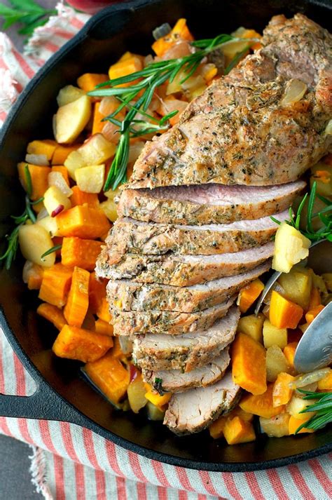 Serve this Roasted Pork Tenderloin with Apples and Sweet Potatoes for ...