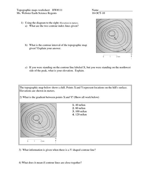 Interpreting A Topographic Map Worksheet Answers – Thekidsworksheet