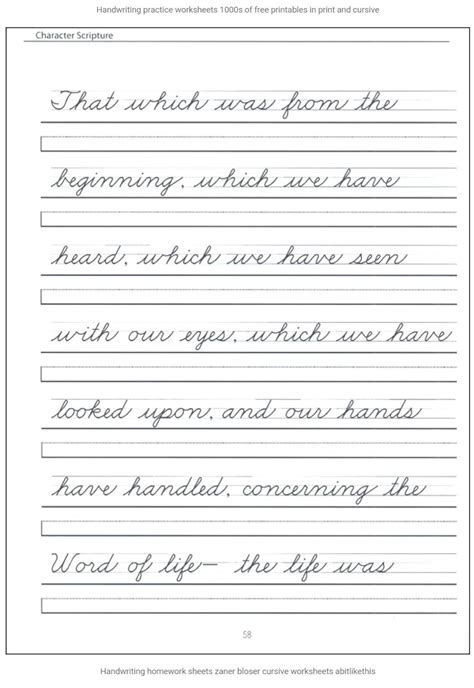 Coloring Pages Worksheets Incredible Printable Cursive ...