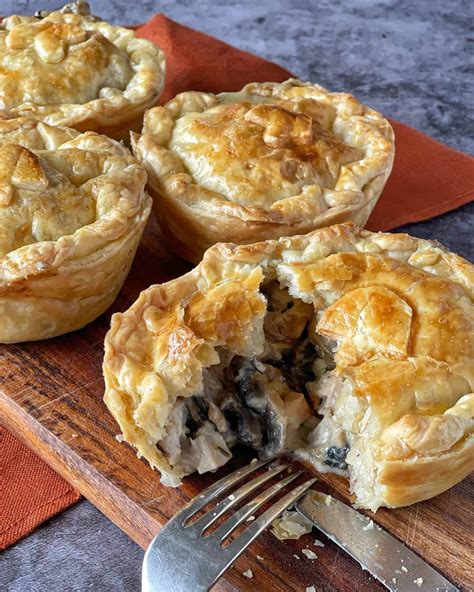 Chicken and Mushroom Pies - VJ Cooks