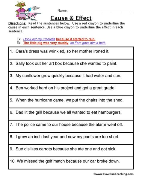 Image result for cause and effect first grade activities | Cause and effect worksheets ...