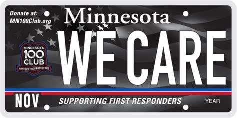 MN 100 Club License Plate – Minnesota Fallen Firefighters Memorial ...